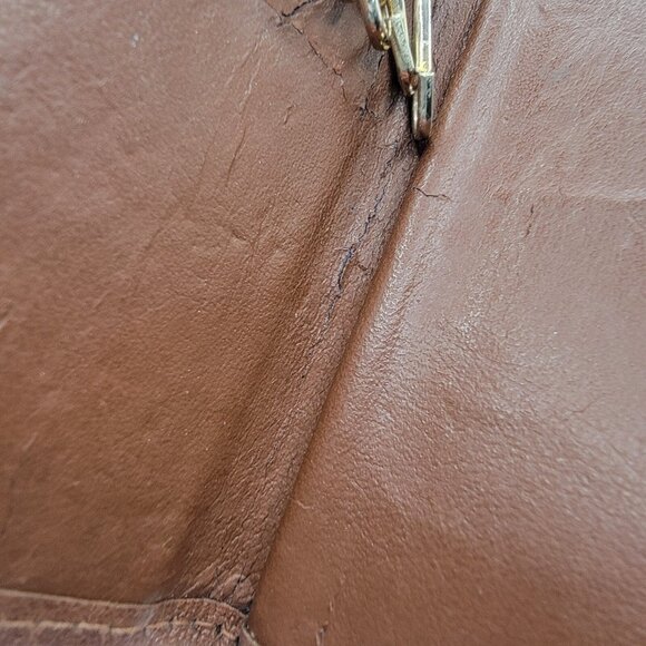 Vintage Buxton Key-Tainer Brown Genuine Leather Key Holder Organizer - Picture 6 of 9